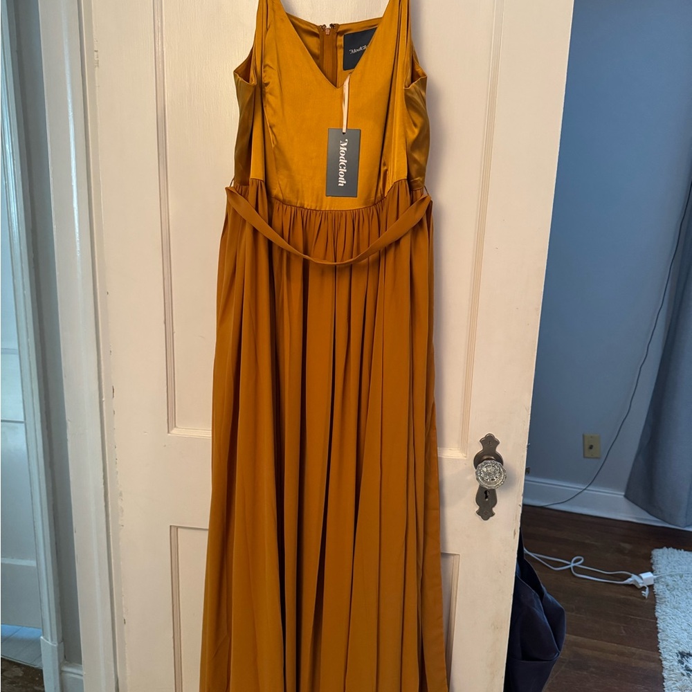 Modcloth Mustard Maxi Dress